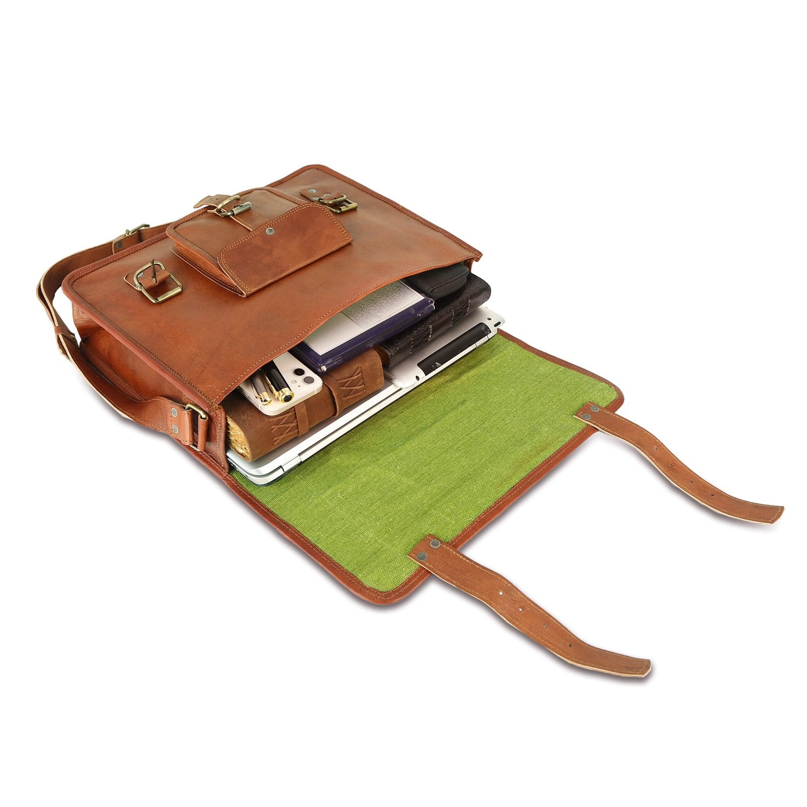 Unisex Leather Office Laptop Bag