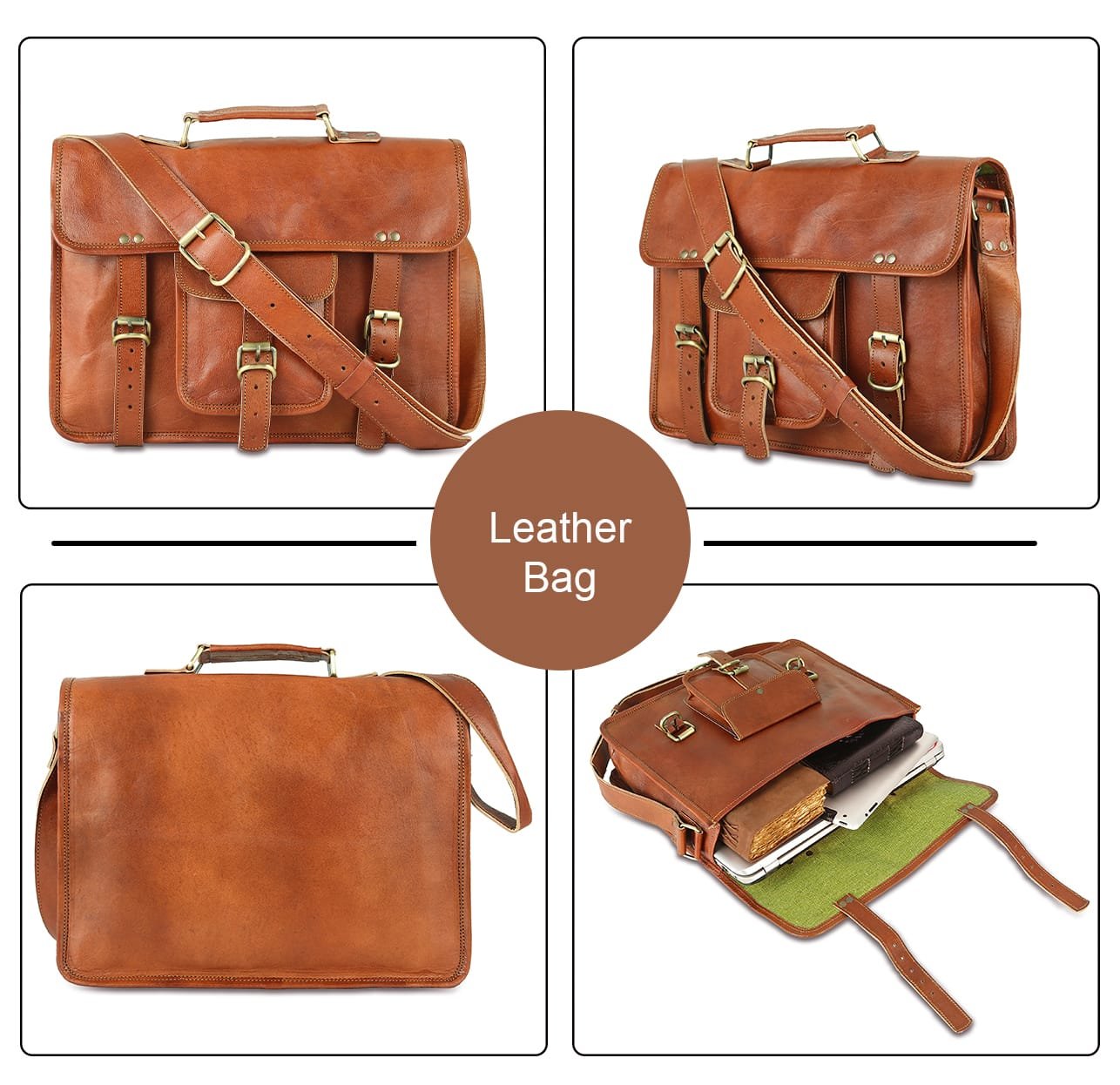 Berlin Leather Office Laptop Bag