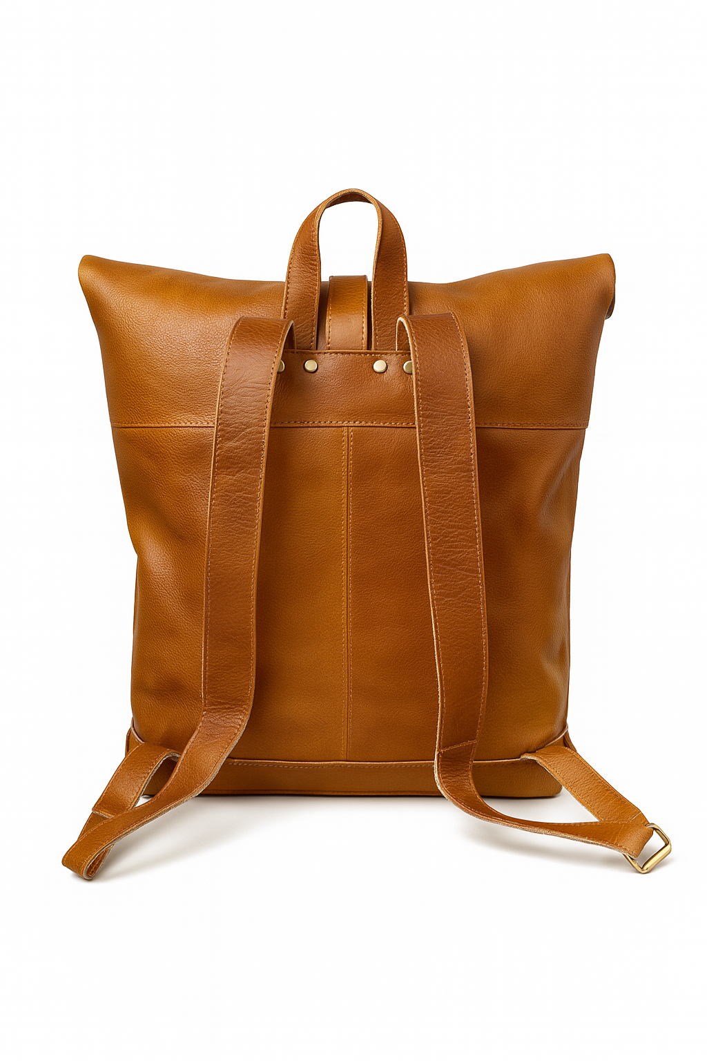 Leather Roll On Laptop Backpack 16 Inch