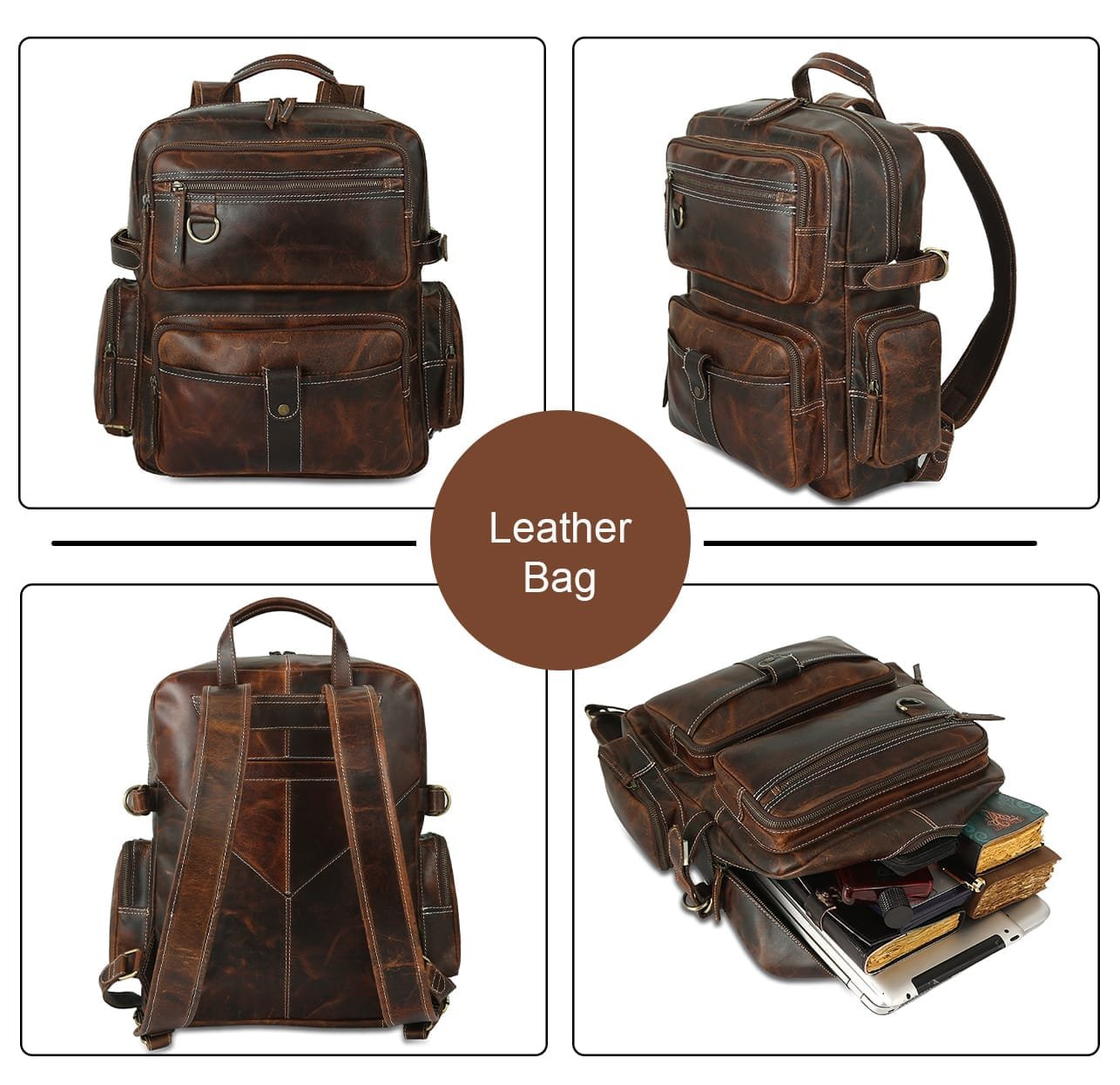 Buff Leather Backpack