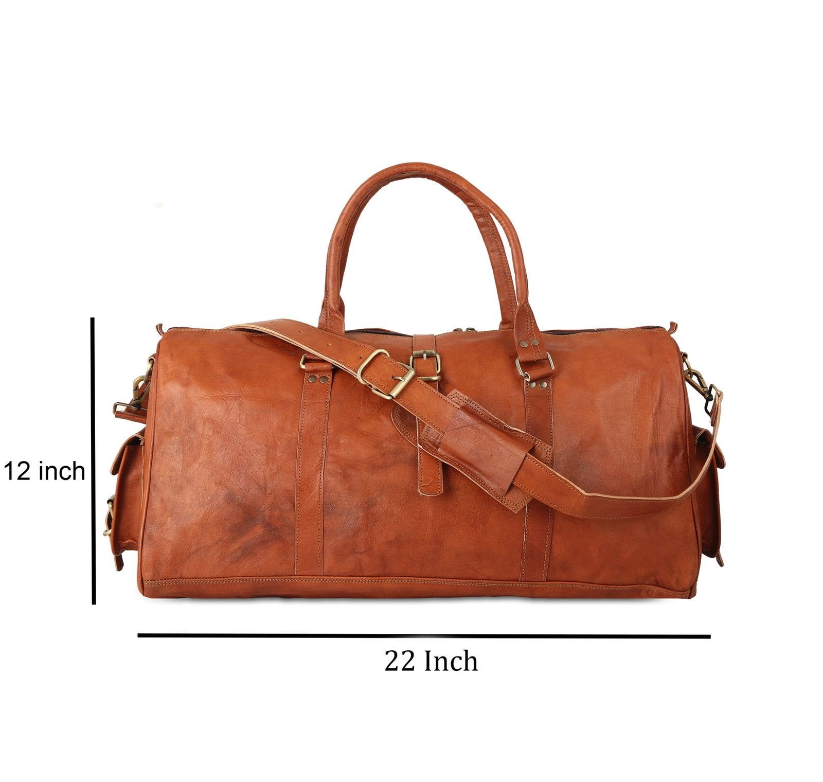 Triangle Leather Duffle Bag