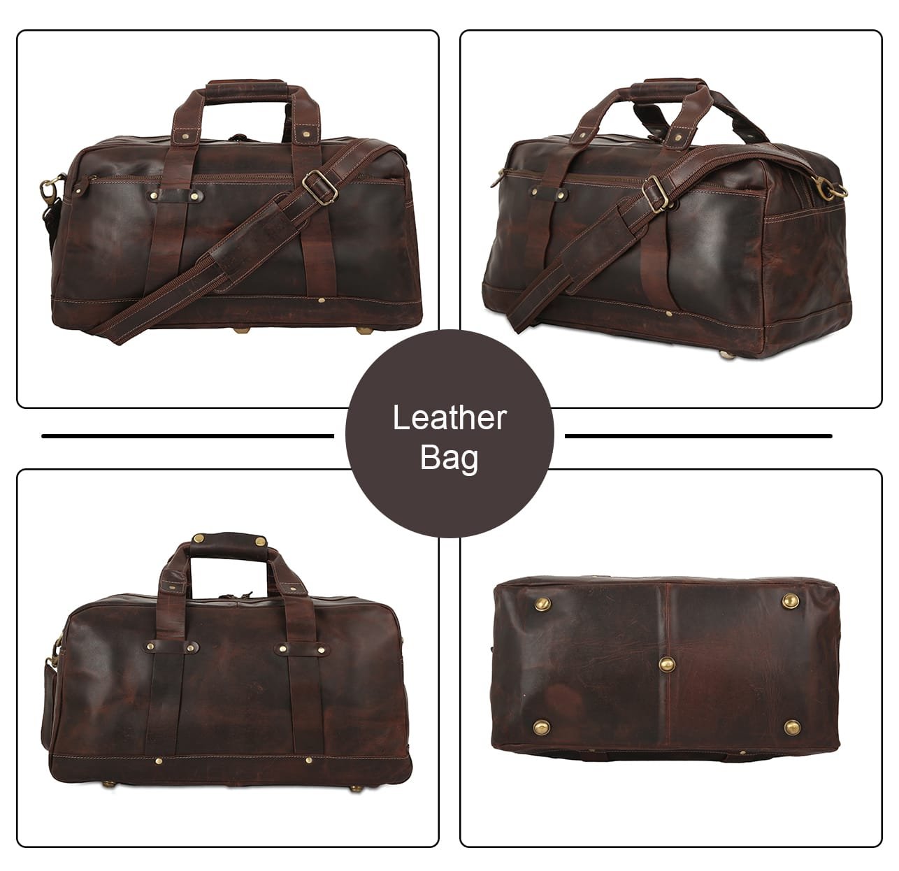 Rustico Travel Leather Duffle Bag