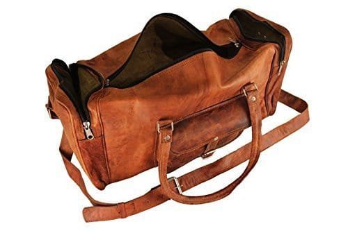 Brown Rusty Vintage Leather Duffle Bag (22 inch)