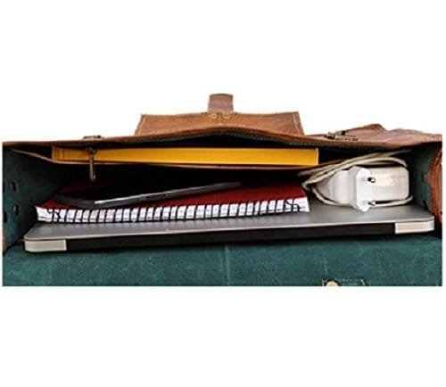 Vintage Handmade Leather Laptop Crossover Messenger Bag