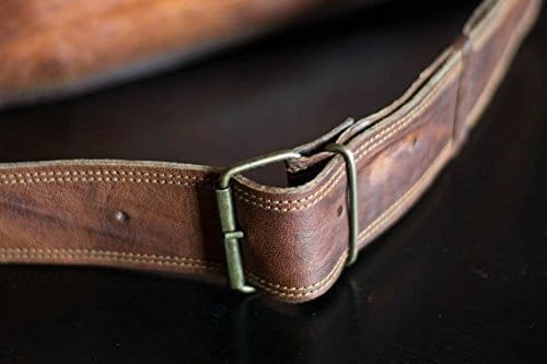 Vintage Leather Twin Pocket Office Laptop Bag