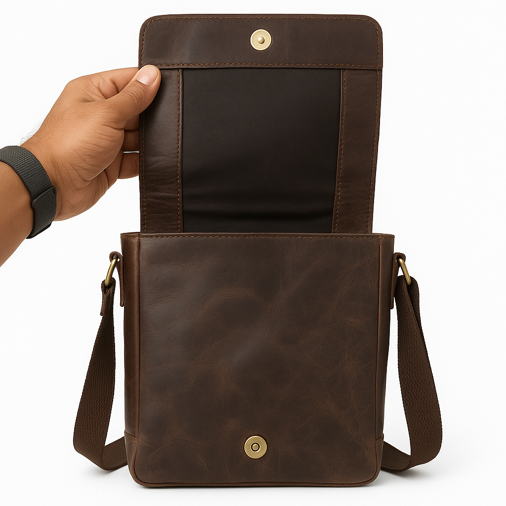 Leather Unisex sling Bag Travel & Casual for Men Women