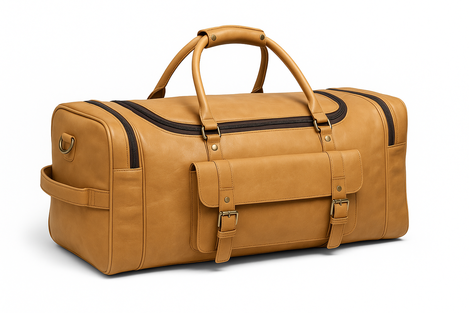 "24-Inch Genuine Leather Duffle Bag – Handmade Travel Weekender Carry-On Luggage for Men & Women"