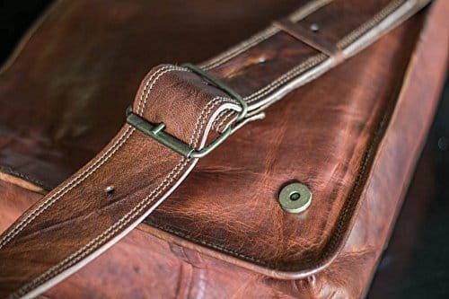 Vintage Leather Full Flap Sling Messenger Bag