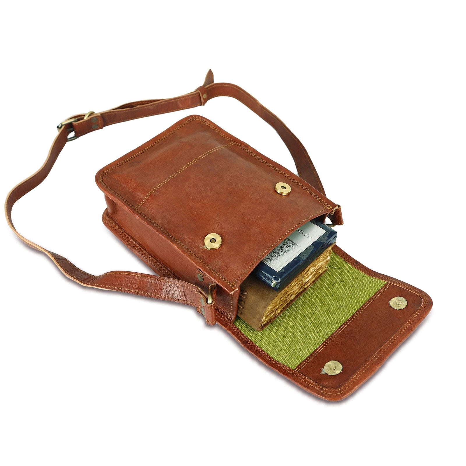 Sandy Brown Crossbody sling Messenger Bag