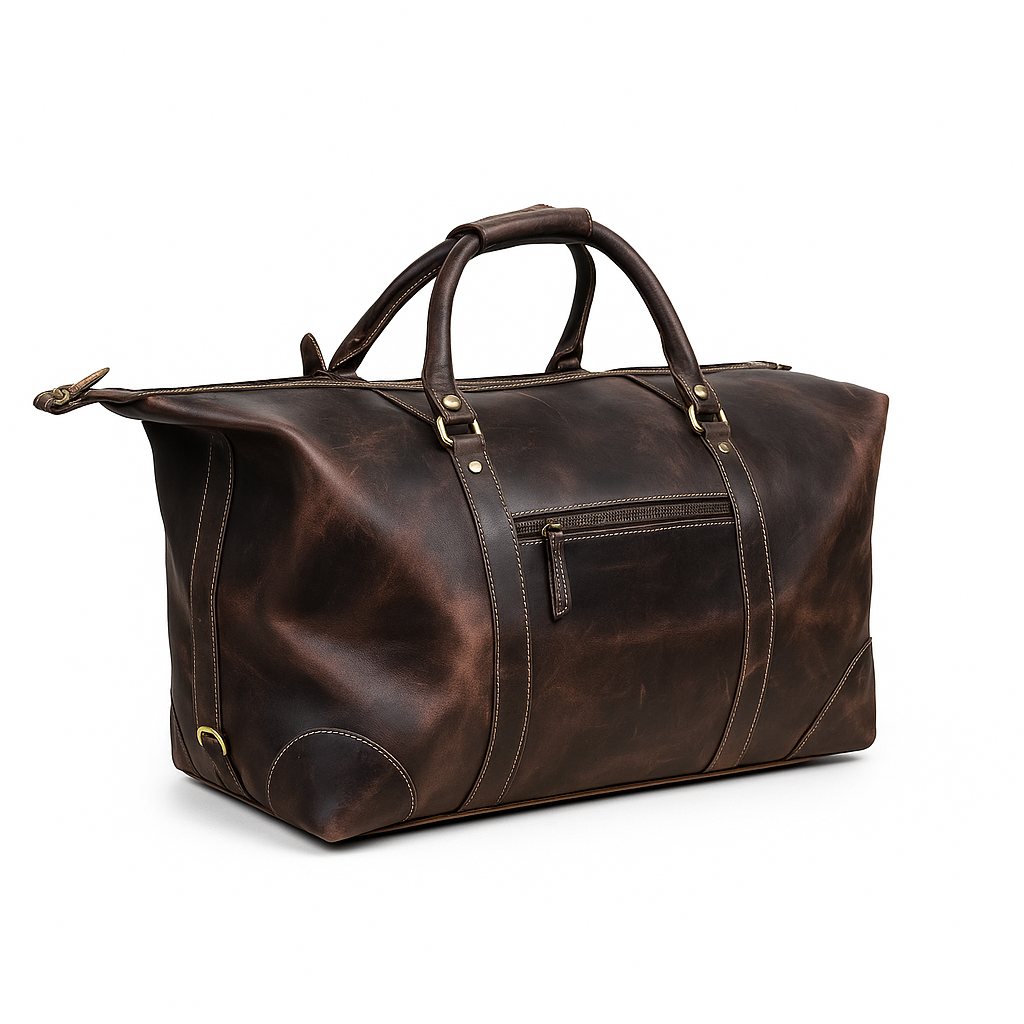 Retro Rugged Travel Leather Duffle Bag