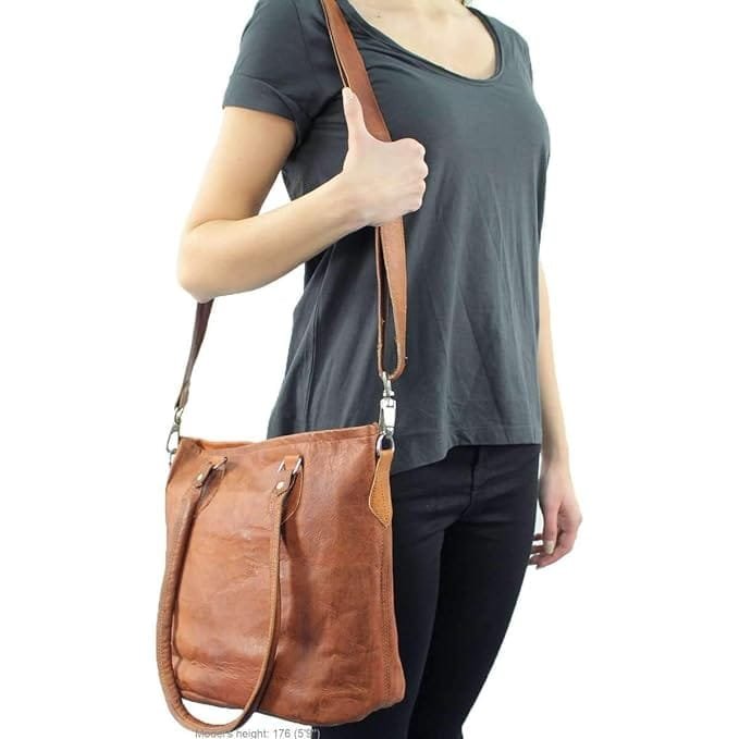 Leather Brown Women's Tote Bag