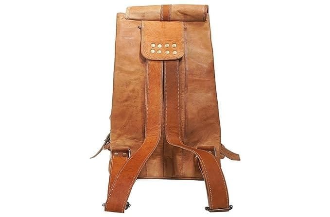 Leather Handmade Brown Unisex Backpack