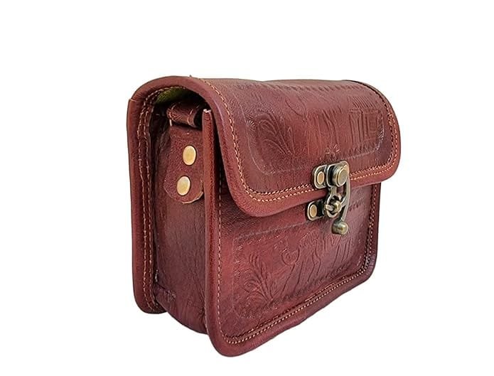 Genuine Leather Mini Side Sling Cross Body Bag For Girls & Women