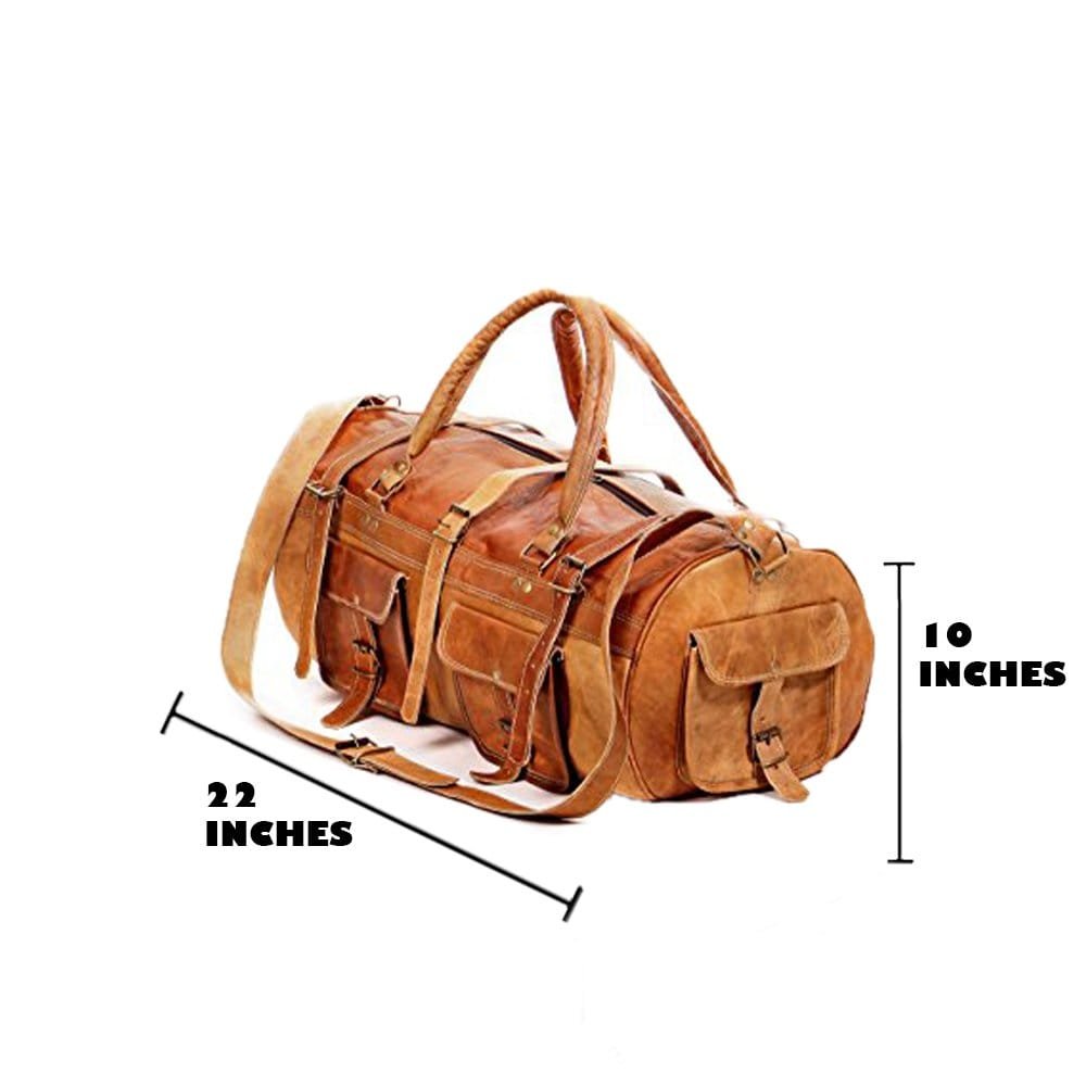 Vintage Leather Duffle Bag