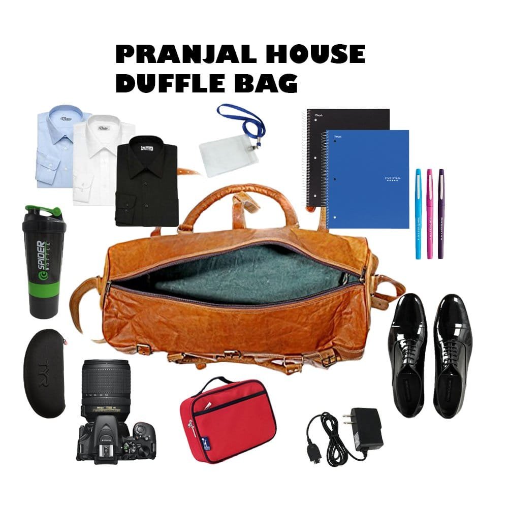 Vintage Leather Duffle Bag