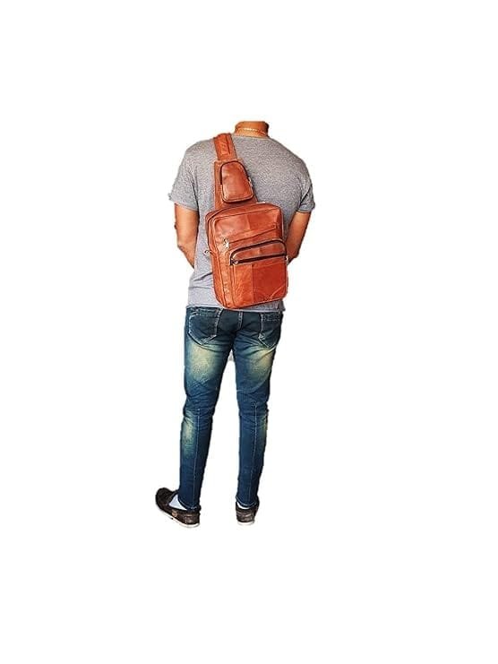 Leather Stylish Unisex Cross Body Backpack