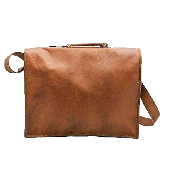 Genuine Leather Big Pocket Office Laptop Bag