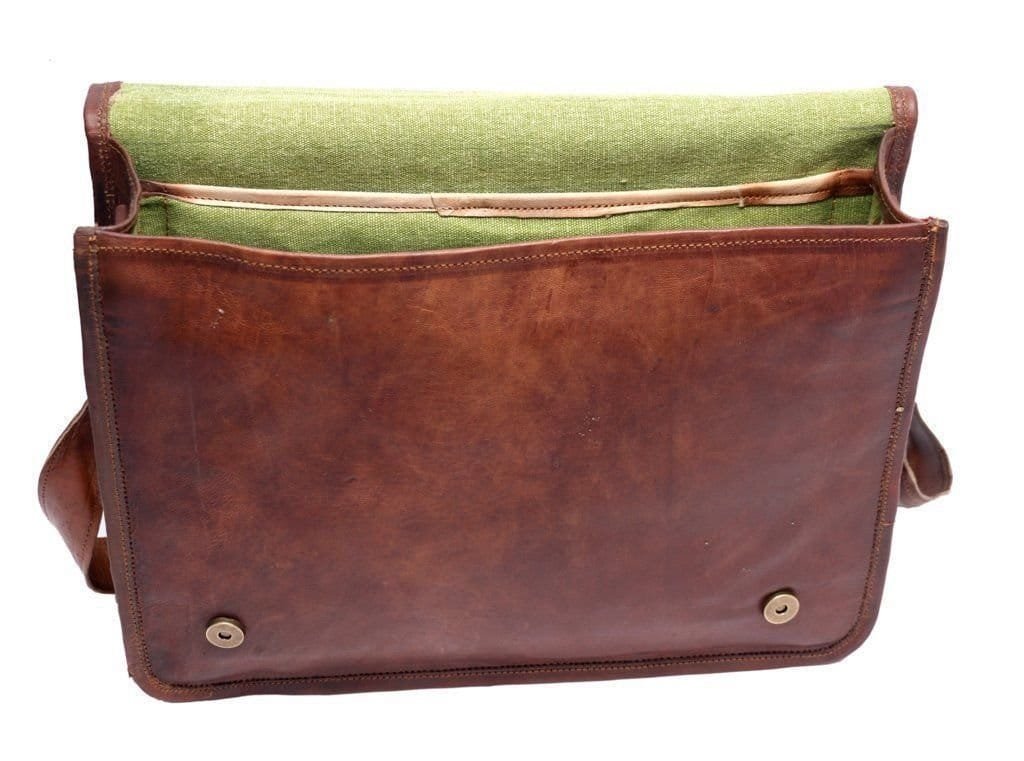 Leather Full Flap Office Laptop Bag