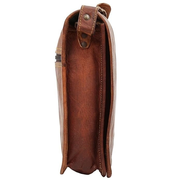 Antique Full Flap Leather sling Messenger Bag