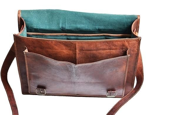 Vintage Leather Big Pocket Office Laptop Bag