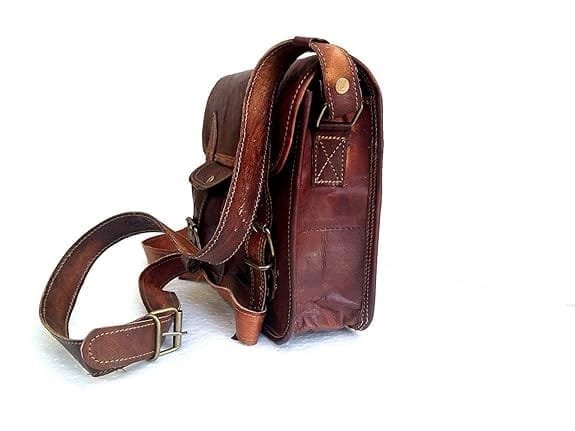 Vintage Handmade Leather Laptop Messenger Bag
