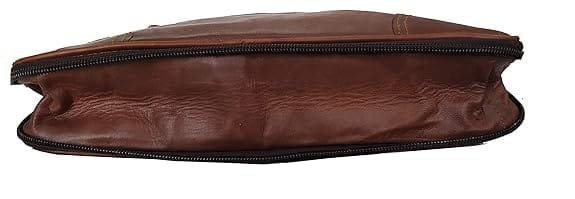 Genuine Leather Messenger Bag with Laptop Compartment