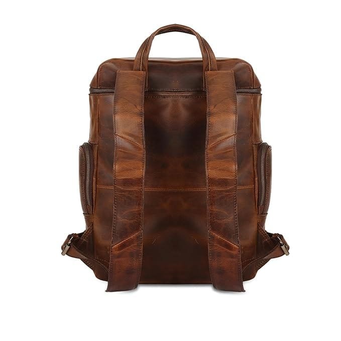 Brown Leather Caramel Backpack
