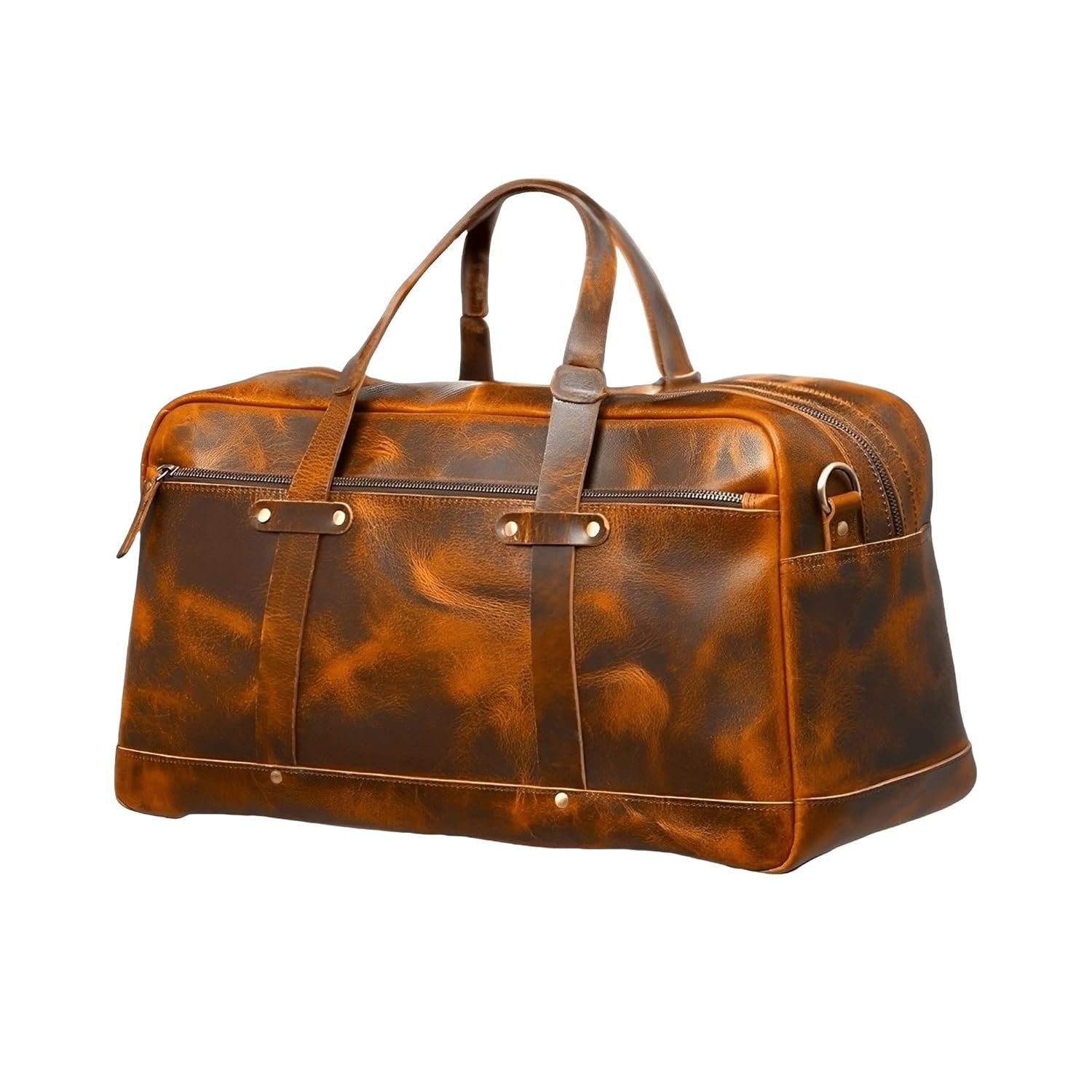 Stylish Weekender Travel Leather Duffle Bag