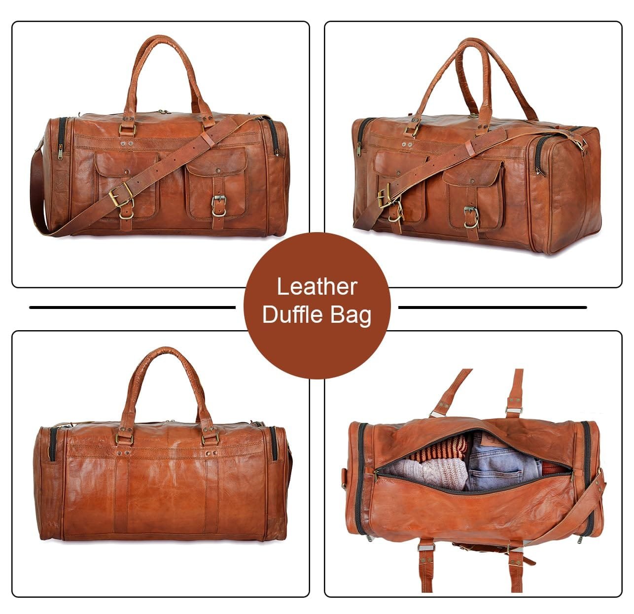 Genuine Leather Duffle Bag