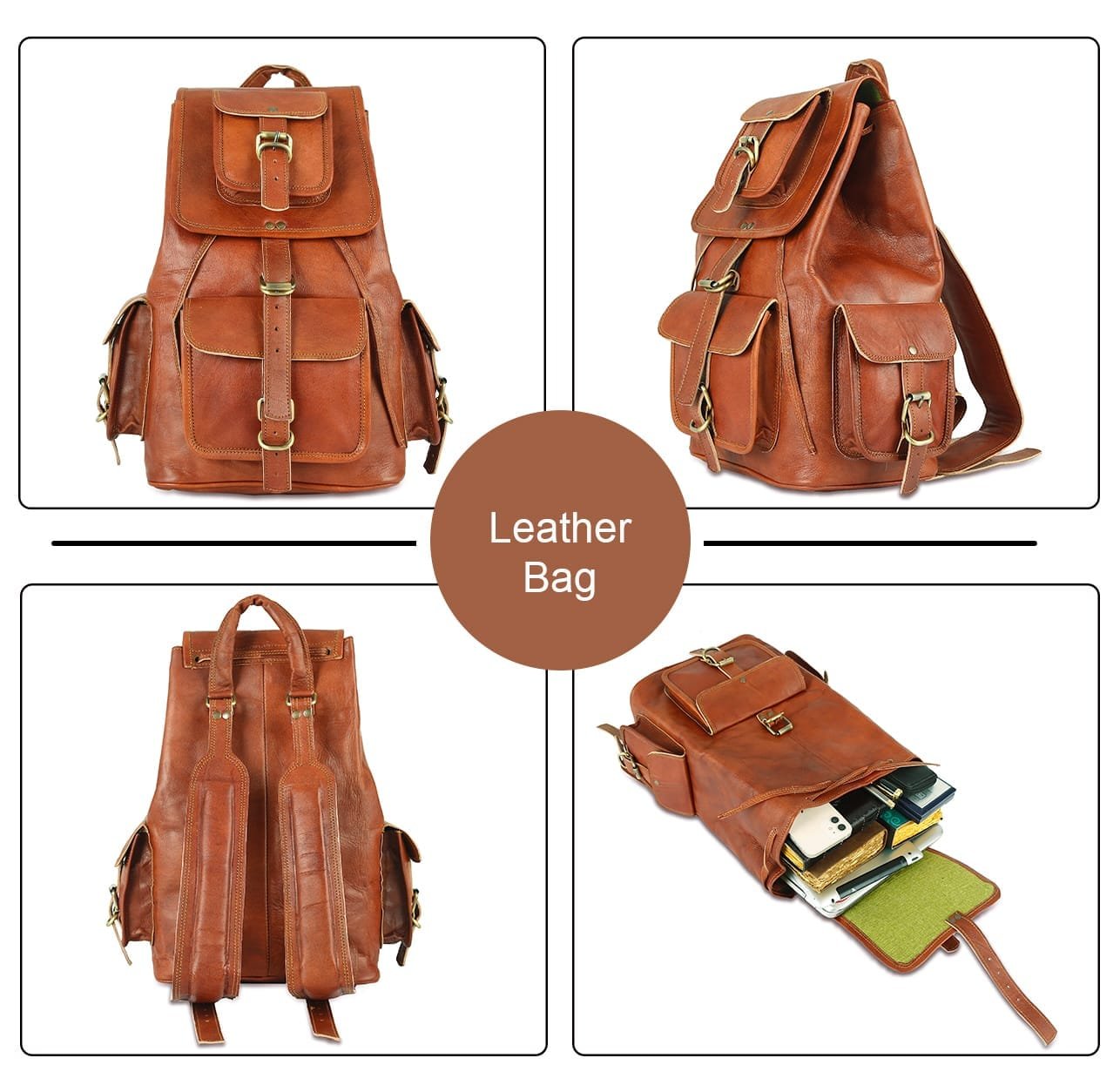 Leather Stylish Unisex Backpack