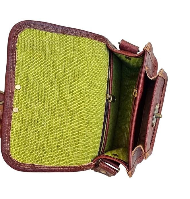 Genuine Leather Side Sling Cross Body Bag For Girls & Women