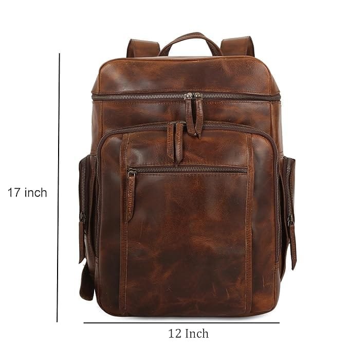 Brown Leather Caramel Backpack