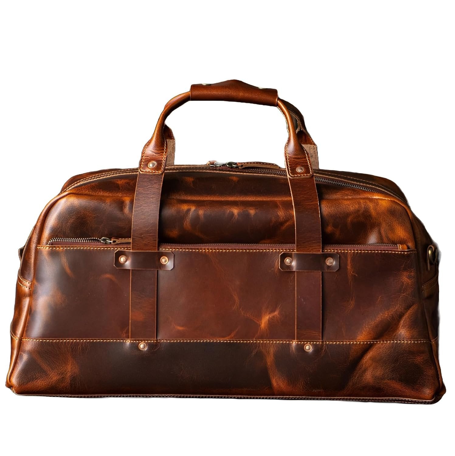Stylish Weekender Travel Leather Duffle Bag