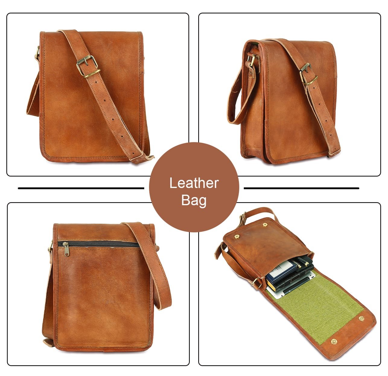 Vintage Full Flap sling Messenger Bag