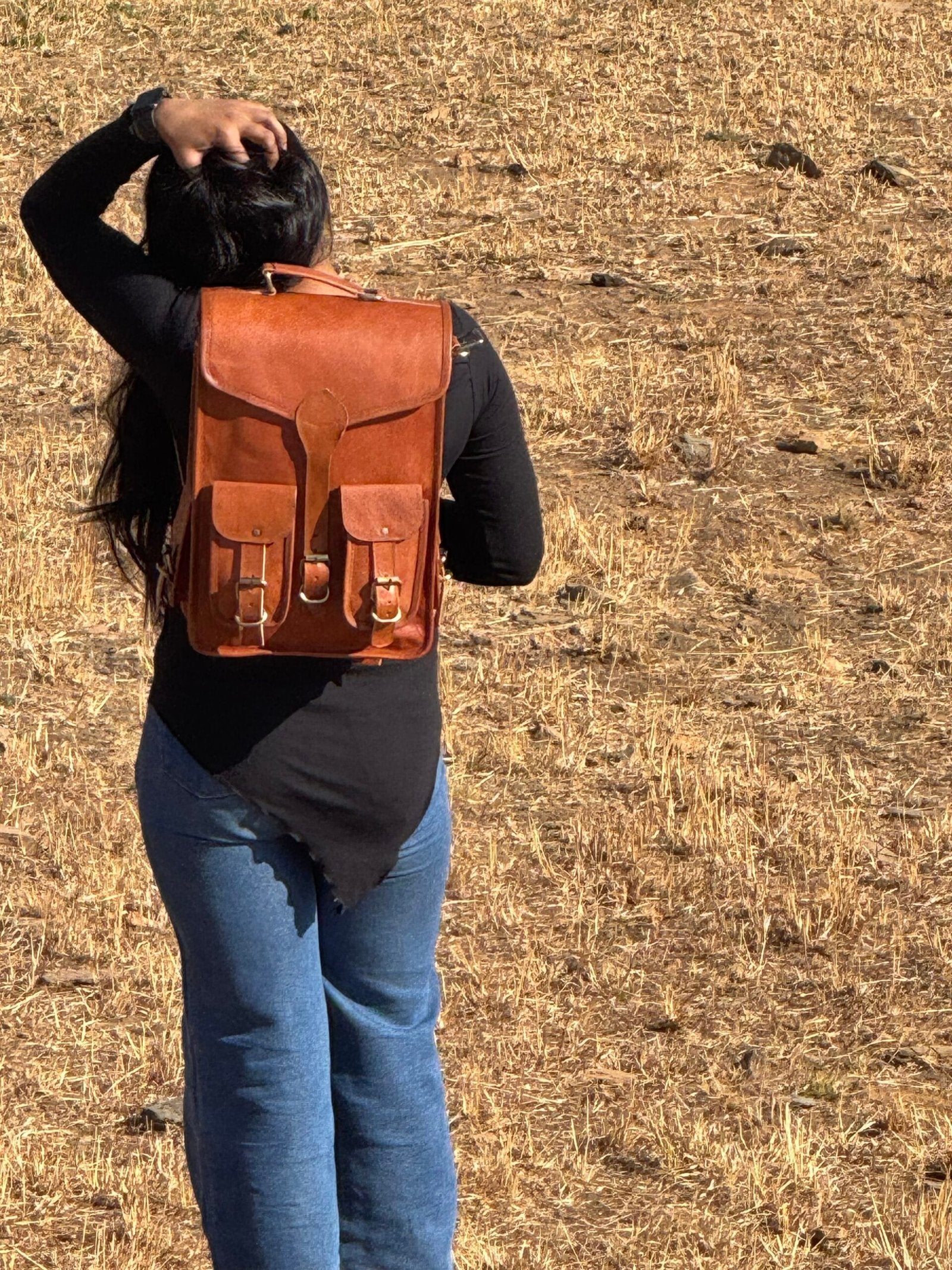 Unisex Leather Shoulder Cum Backpack Bag