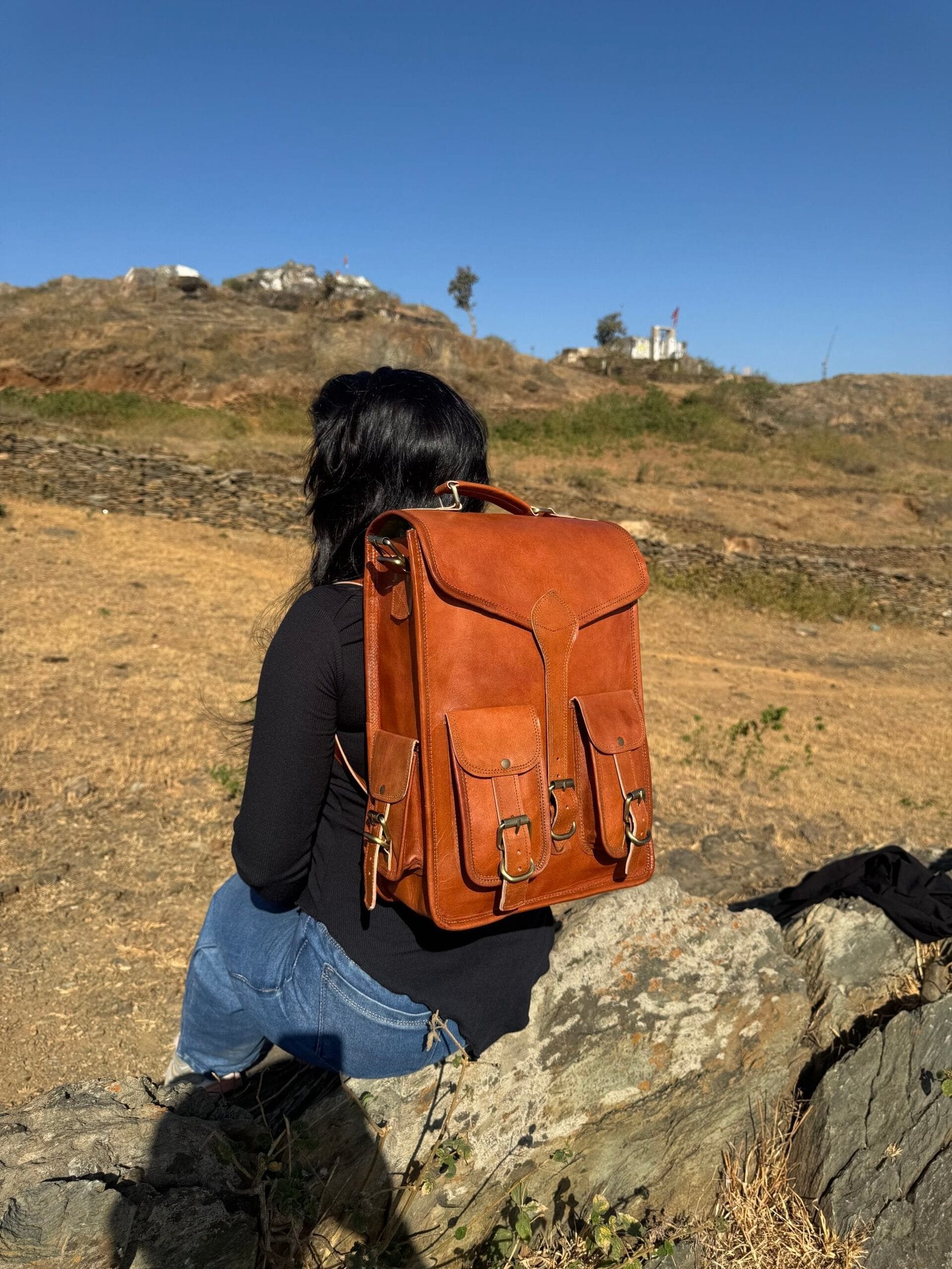 Unisex Leather Shoulder Cum Backpack Bag