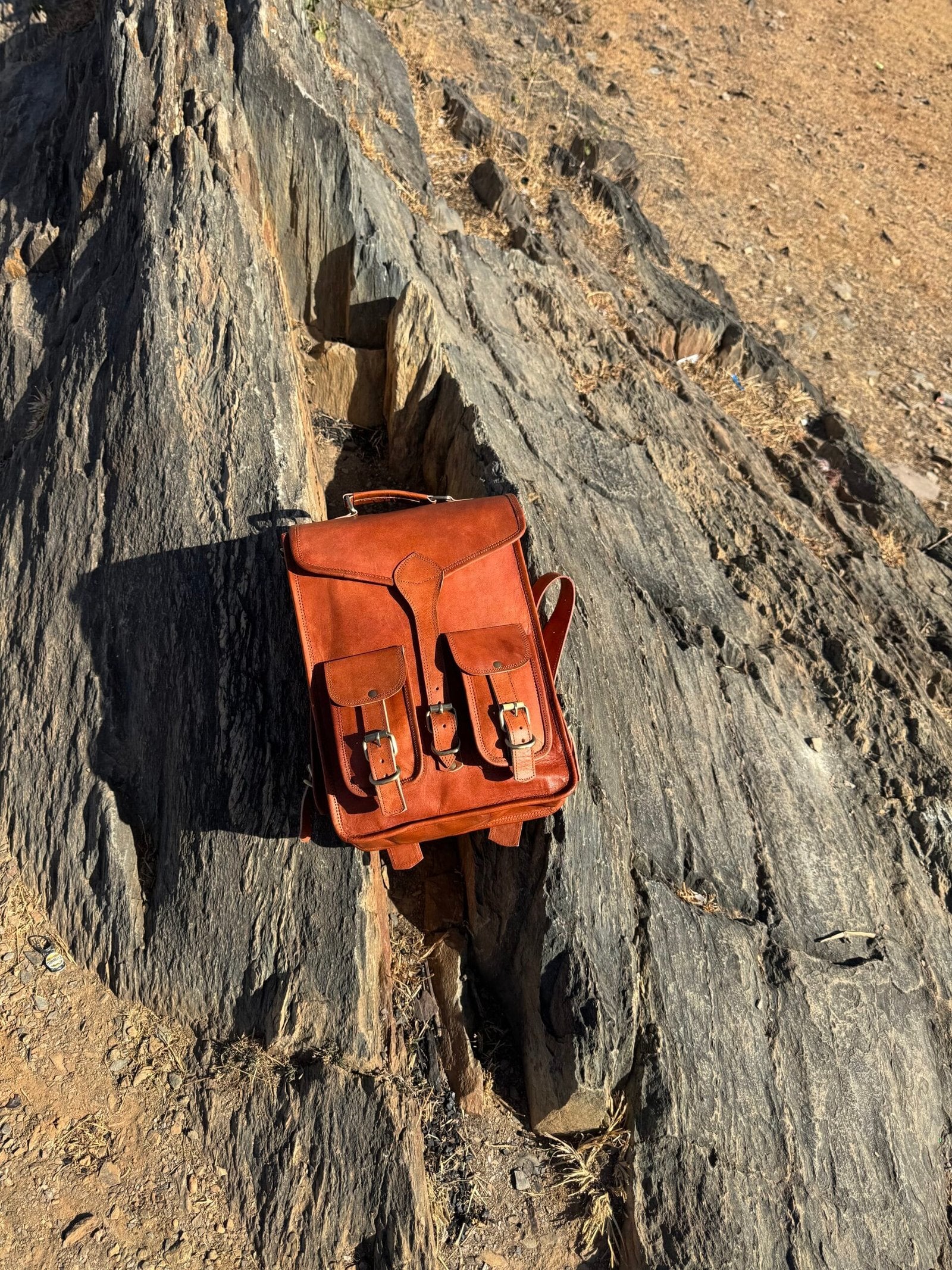 Unisex Leather Shoulder Cum Backpack Bag