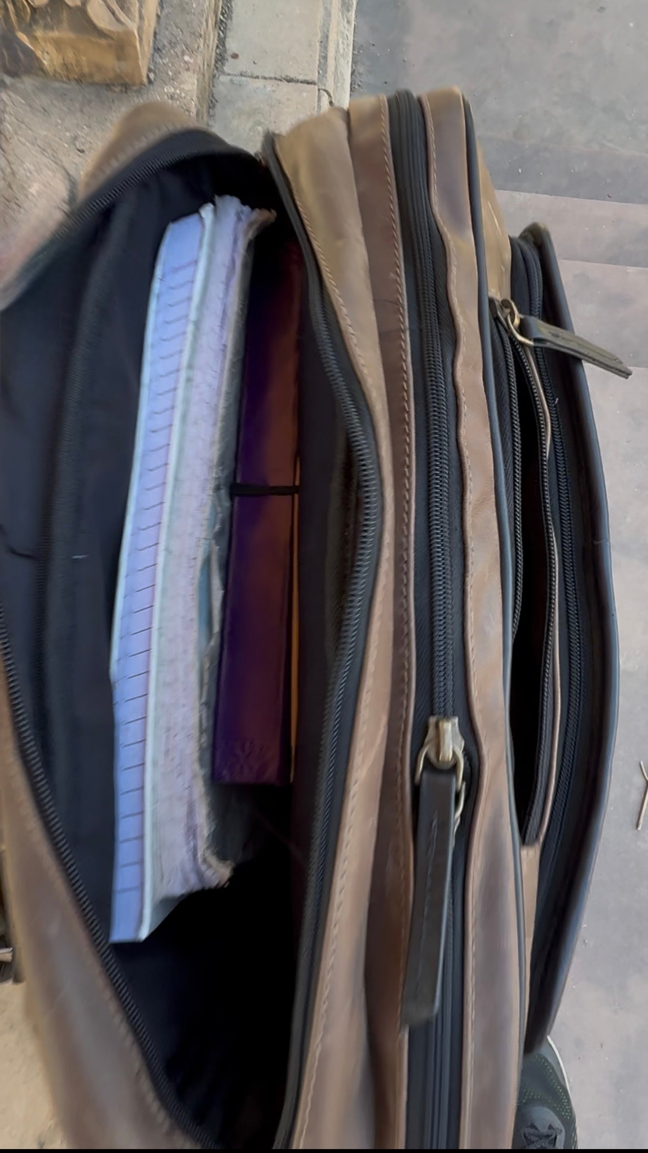Brown Full Grain Leather Backpack Cum Shoulder Unisex Bag