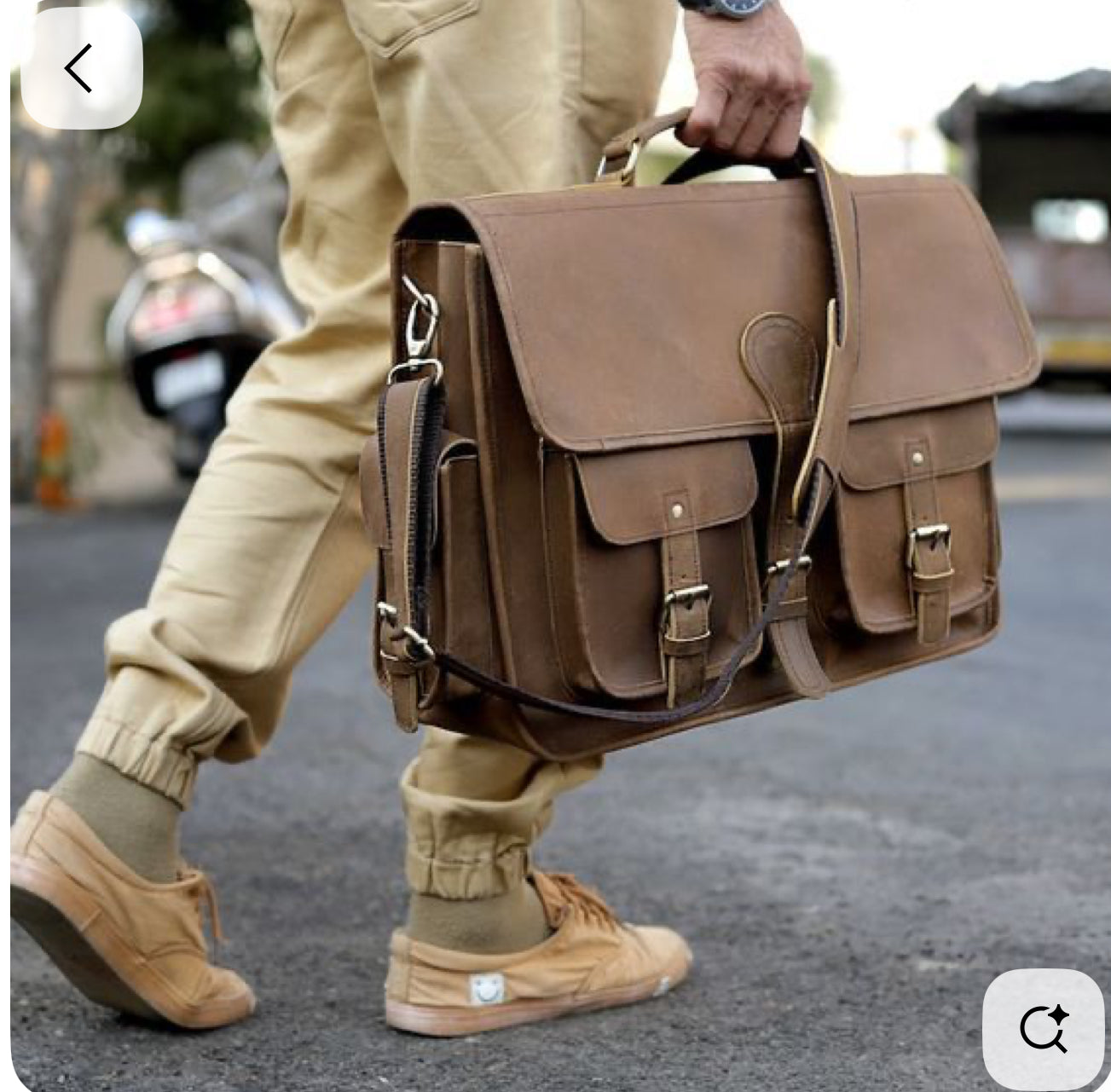 Genuine Leather 4-Pocket Laptop Bag 16x12x5 Inch – Vintage Office Messenger & Travel Briefcase