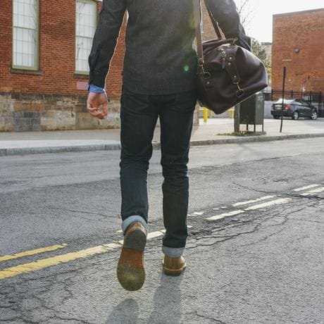 Retro Rugged Travel Leather Duffle Bag