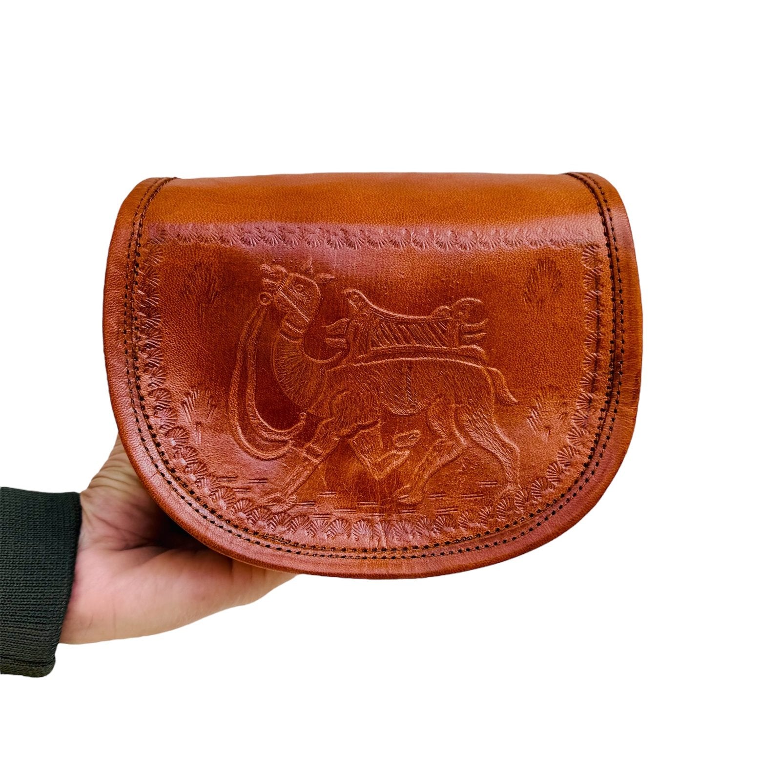 Genuine Leather Embossed sling Bag For Girls & Women