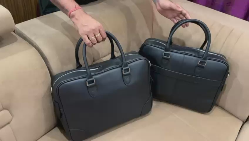 Leather laptop cum office bag